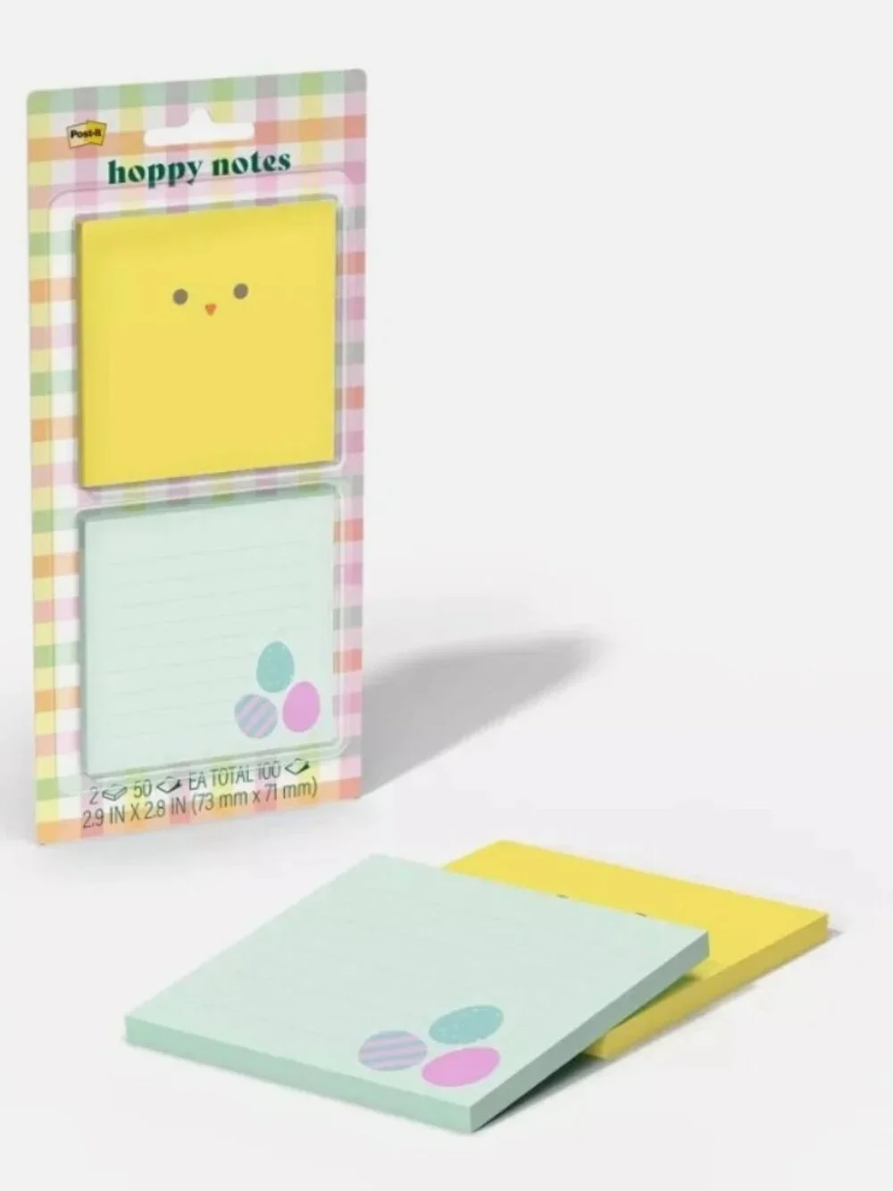 Post-it Hoppy Notes Easter Yellow Chick pack & Bunny Ears Pack. 2 Piece Set.
